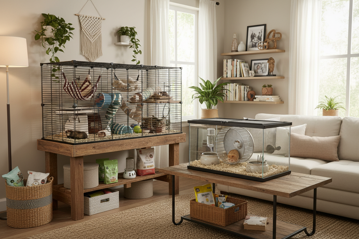 Hamsters, ferrets, guinea pigs