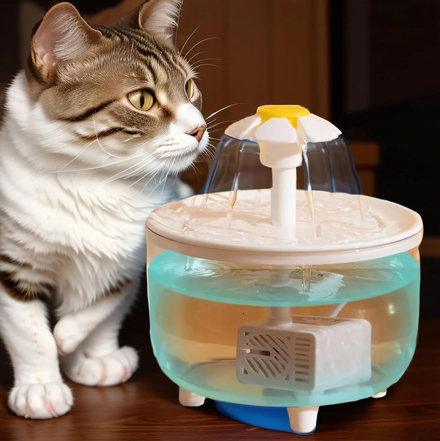 Indoor Bird Bath Fountain Automatic Shower Tub with Filter Pump Accessories Pet