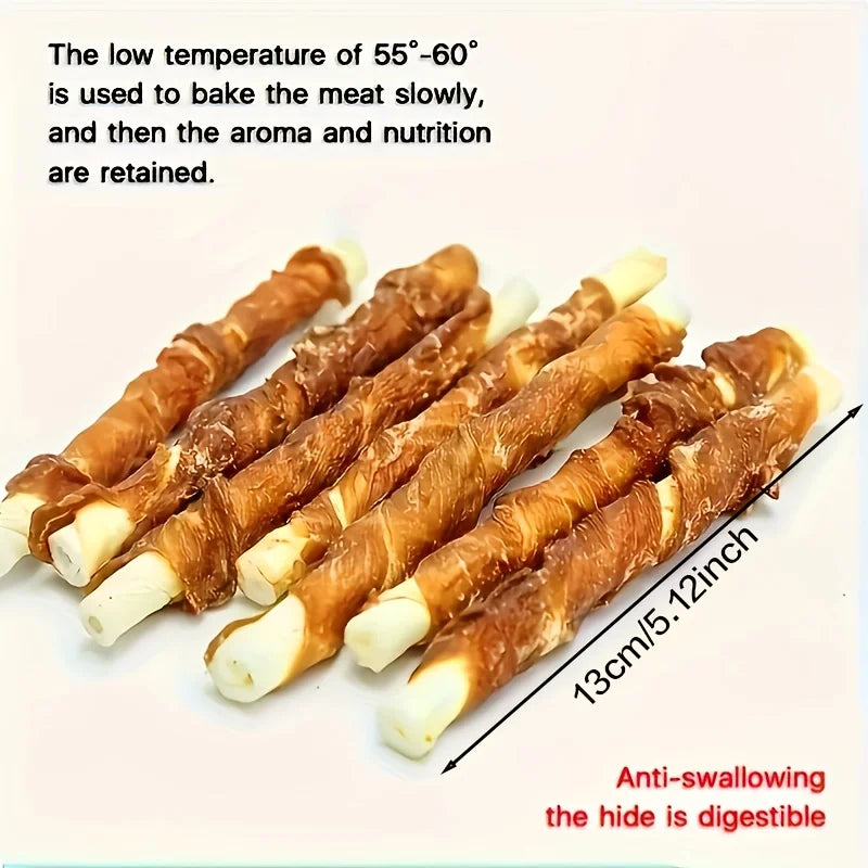 Chicken Wrapped Rawhide Sticks, Made With Real Chicken
