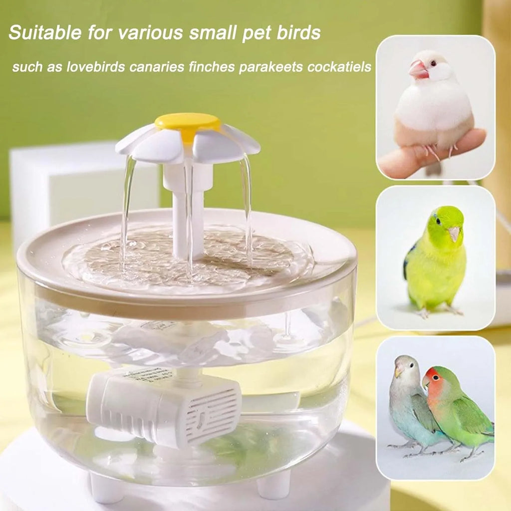 Indoor Bird Bath Fountain Automatic Shower Tub with Filter Pump Accessories Pet