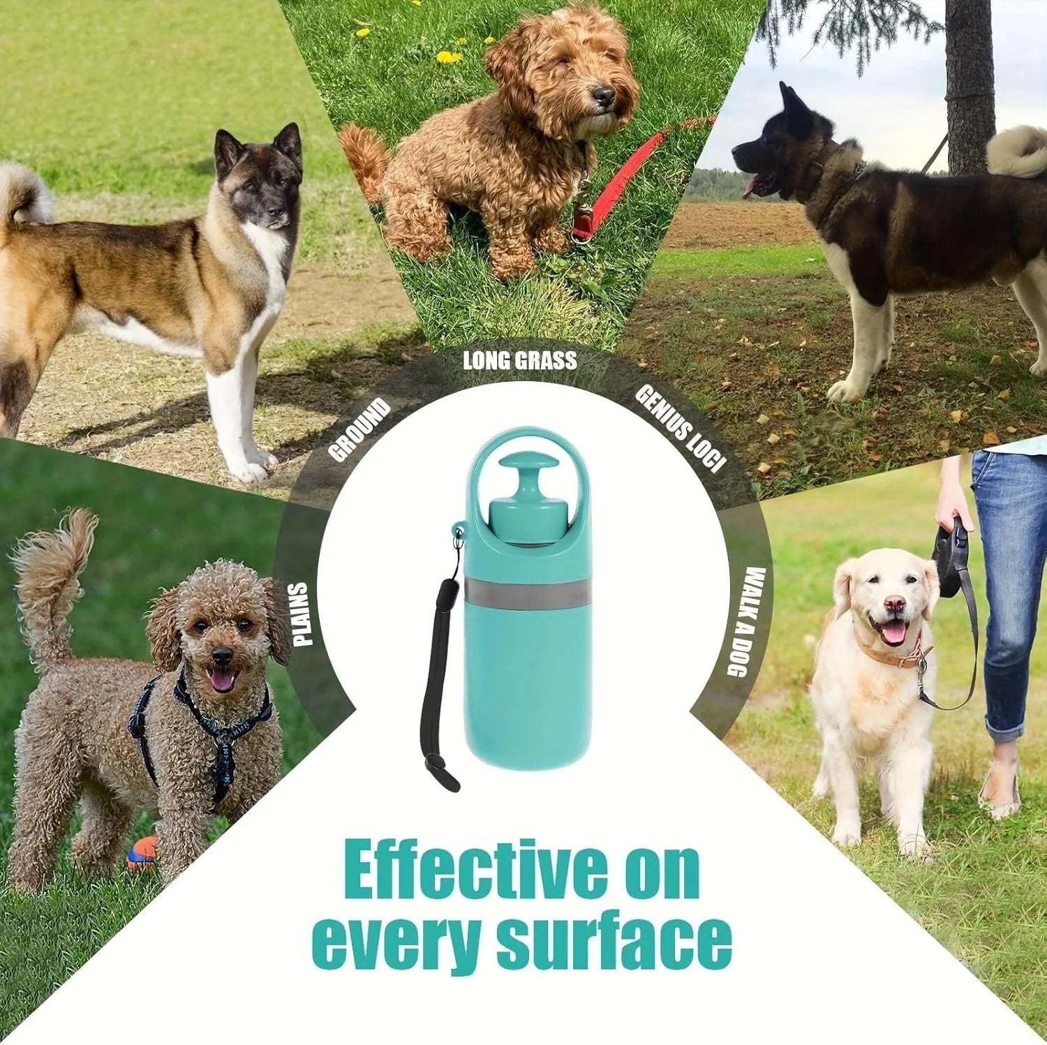 Portable Pooper Scooper No Touch Claw Pickup with Waste Bag