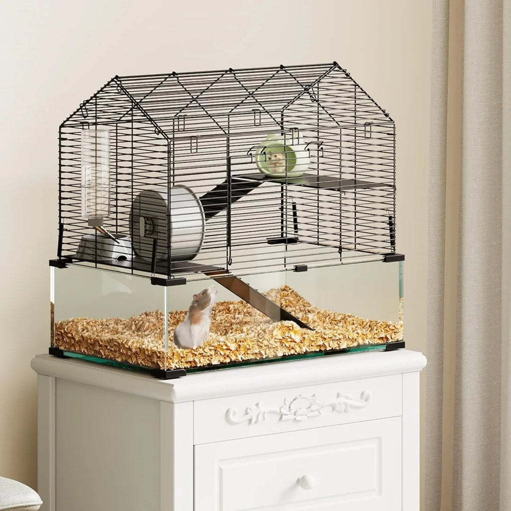 3 Tiers Metal  + Glass  Cage