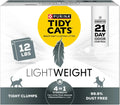 Lightweight 4-in-1 Multi-Cat Clumping Litter, Odor Control, 99.9% Dust Free - 12 lb Box