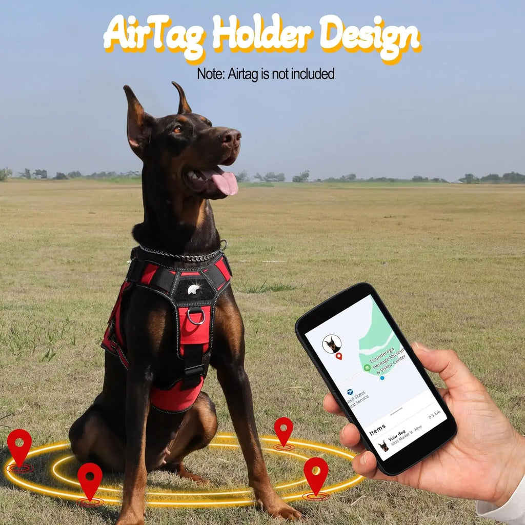 Tactical Dog Harness with Metal Buckles, Reflective No-Pull Vest for Large Medium Dogs,
