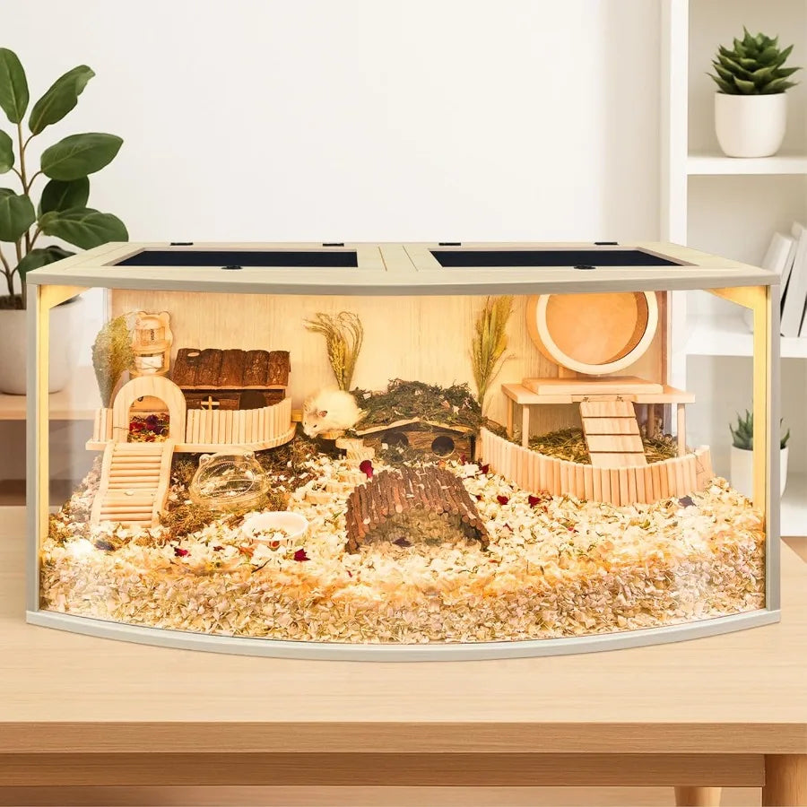 Chew Proof Wood, Curved Design with the Top that opens.