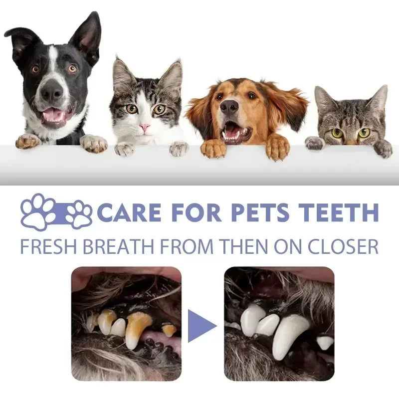 Pet Teeth Cleaning Spray ,Oral Care, Removes Tooth Stains.