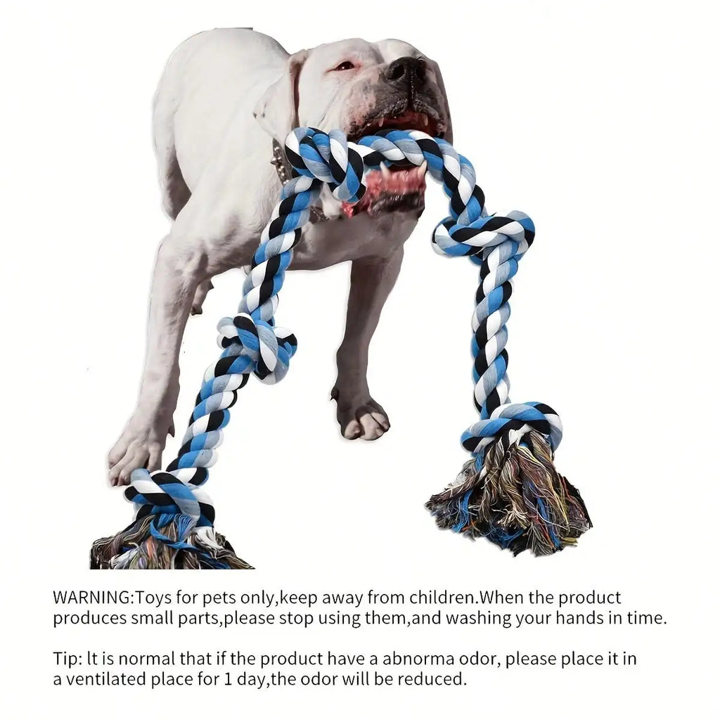 Extra Thick Braided Rope Dog Toy for Tug of War & Heavy Chewing