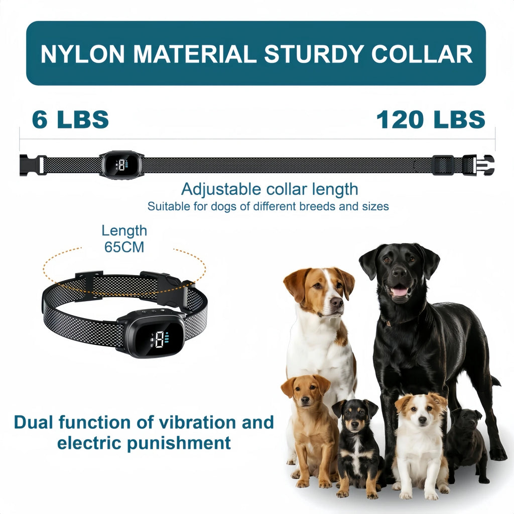 Waterproof, Rechargeable ,Vibration Anti-Bark Collar For Dogs
