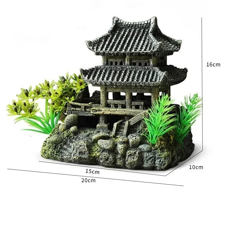 Fish Tank Ornamental Landscape Resine Ornament