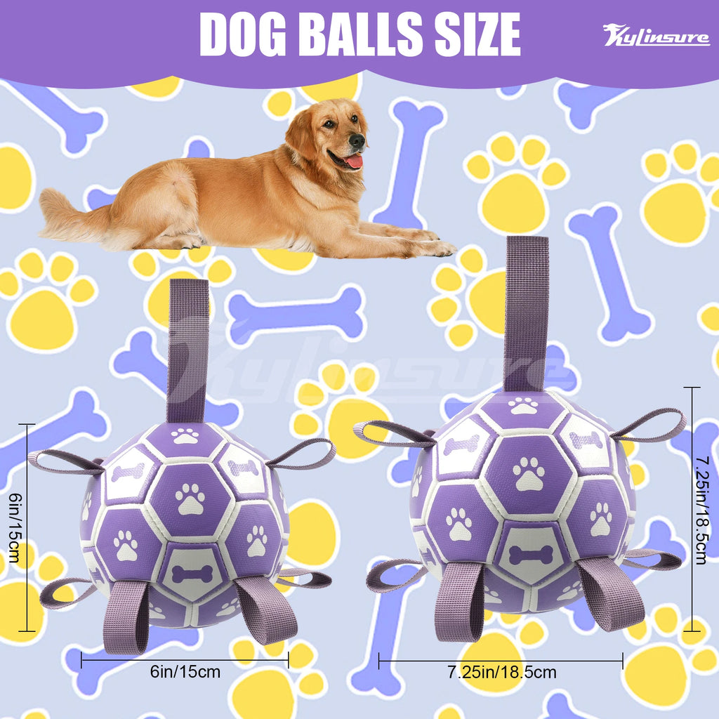 Soccer Ball with Straps, Interactive for Tug of War, Gifts, Water Toy,