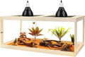 Reptile Terrarium with Metal Mesh Roof and Locking Doors,