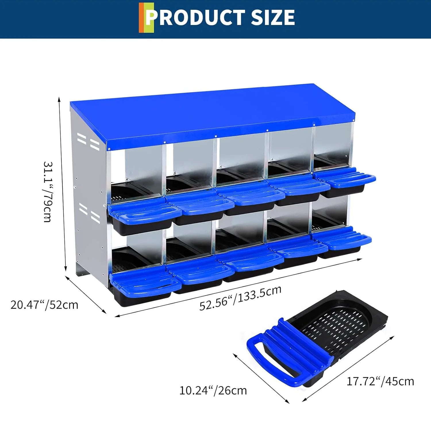 Heavy Duty Metal Roll Away Nesting Box