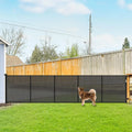 42" Tall Retractable Dog Gate, 155" Wide Adjustable Barrier for Indoor/Outdoor