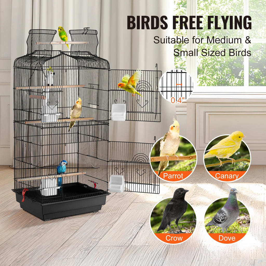 Hanging Open Top Parrot Cage