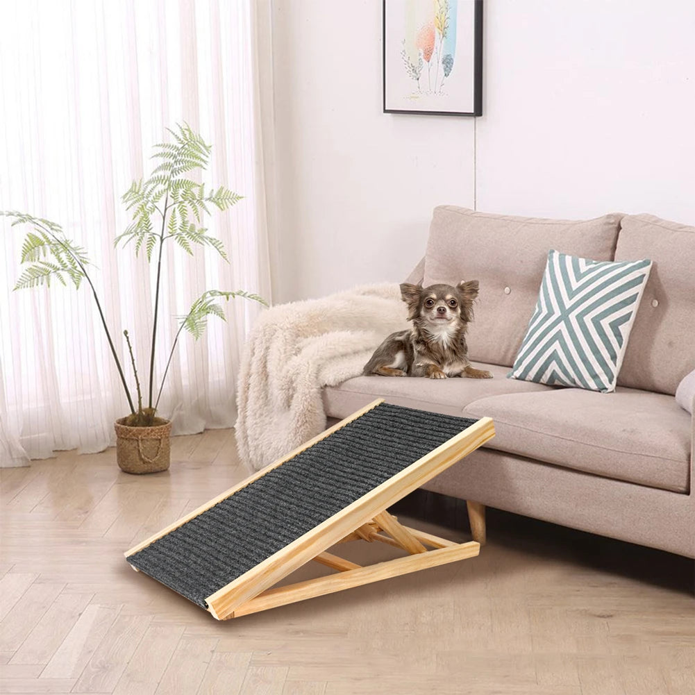 Pet Dog Ramp Natural Pine Wood