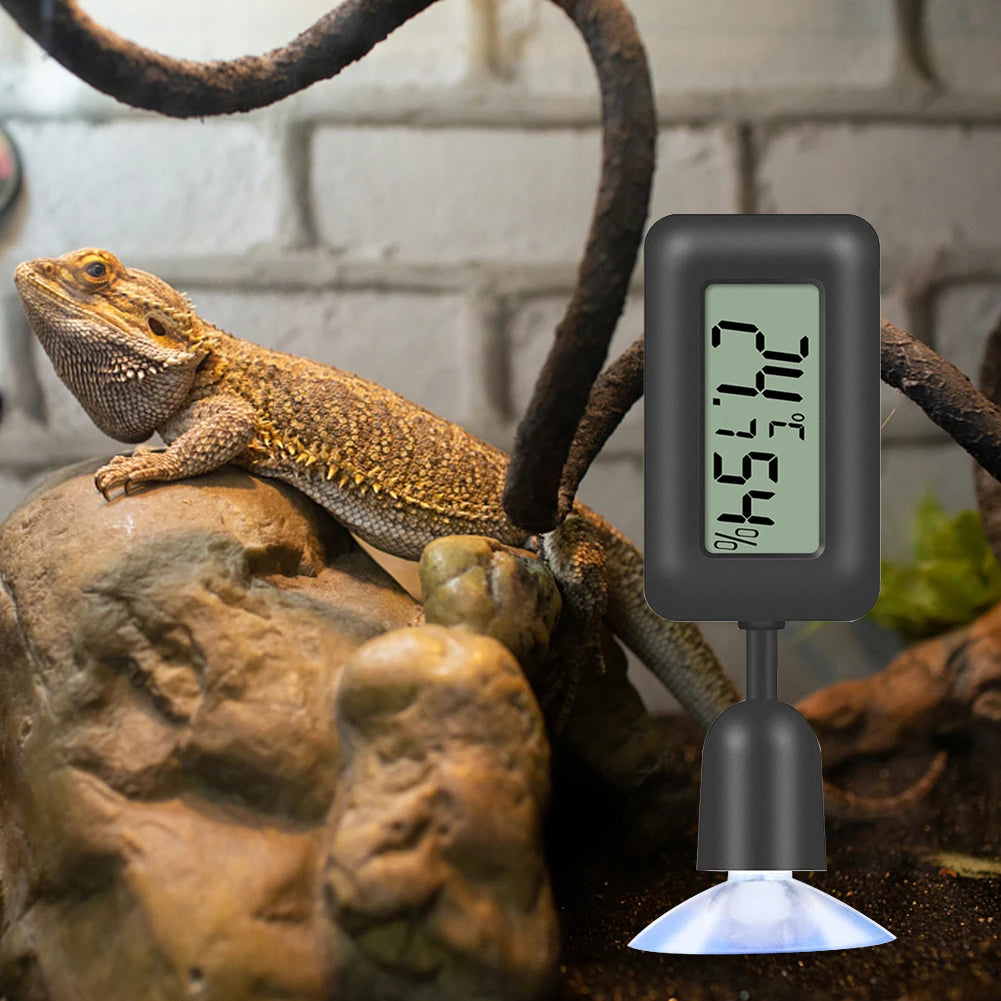 Reptile Thermometer Digital Aquarium Hygro-Therm with Suction Cup