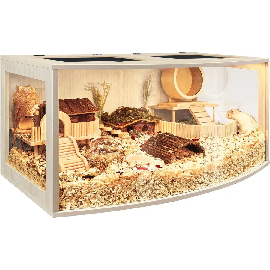 Chew Proof Wood, Curved Design with the Top that opens.