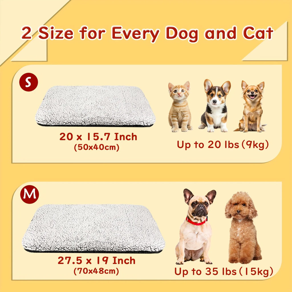 Self-Heating Pet Cushion, Washable with Thermal Body Heat Reflecting Core