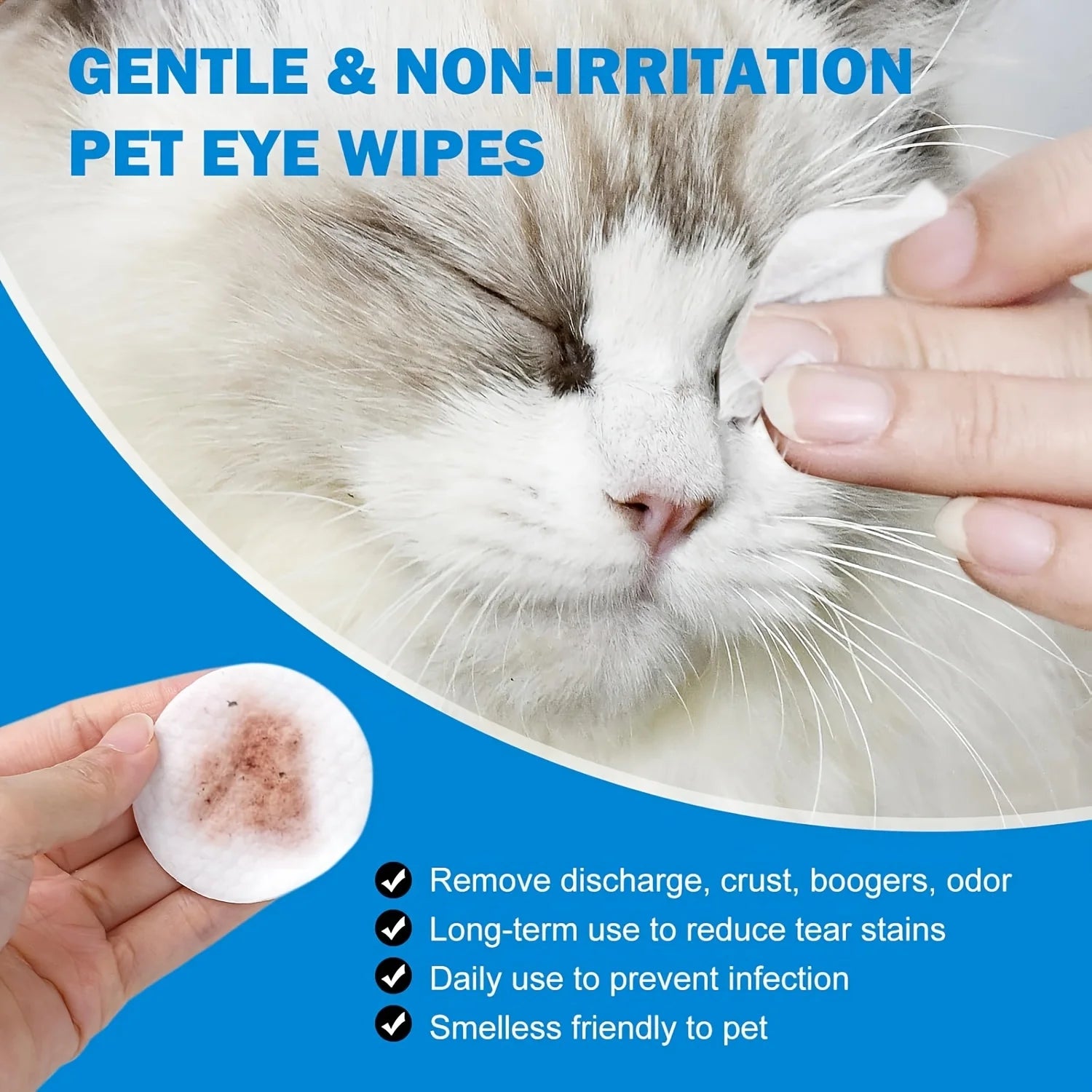Pet Eye Wet Wipes, Eyes Wipes For Dogs & Cats