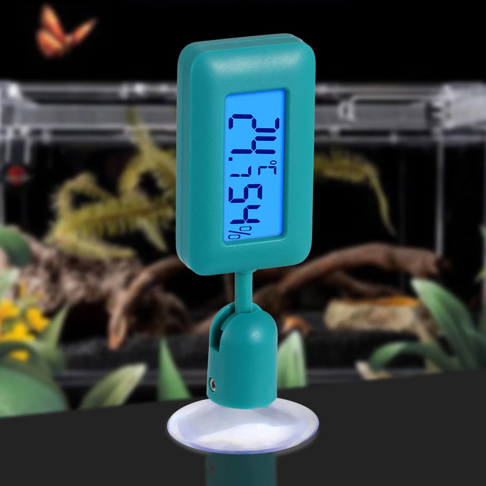 Reptile Thermometer Digital Aquarium Hygro-Therm with Suction Cup