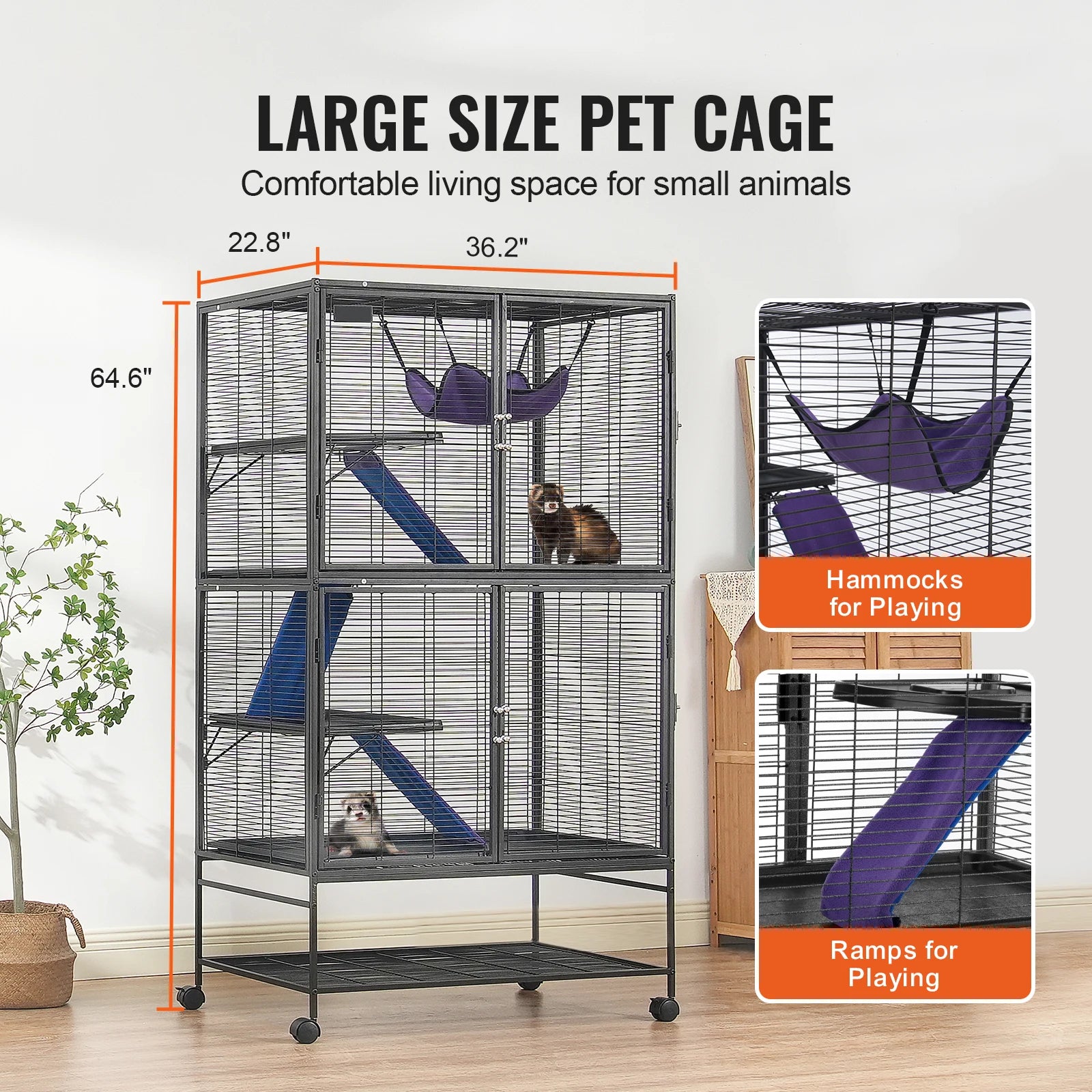 Metal Large 4-Tier Critter Cage
