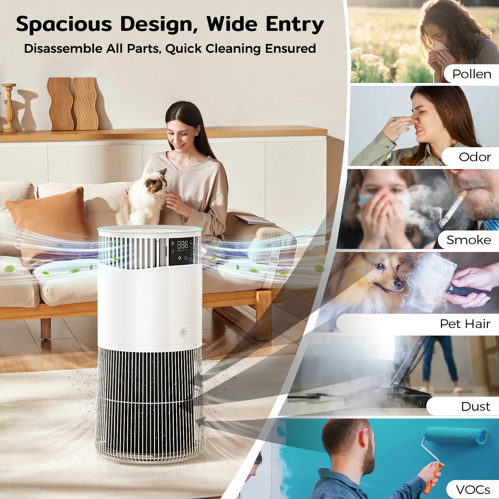 Air Purifier for Pet Allergy Sufferers, Pet Hair Removal
