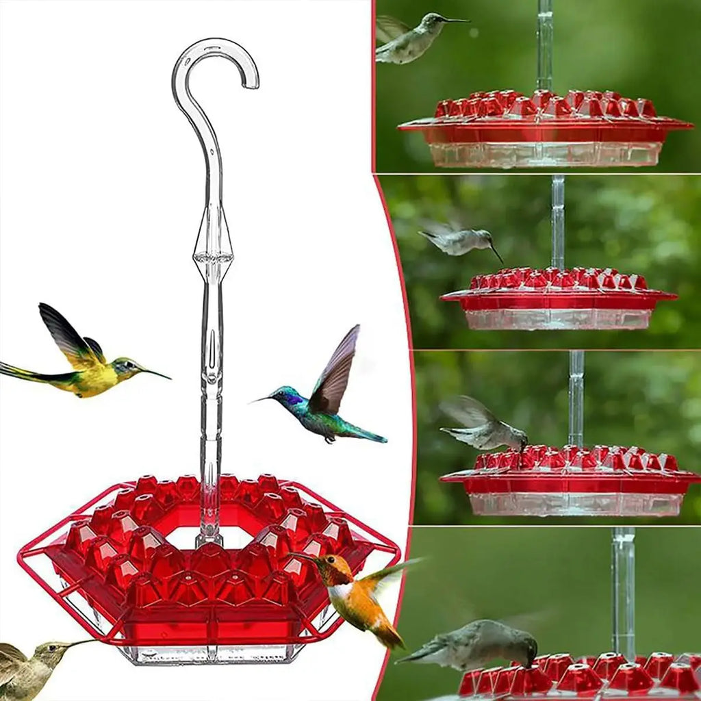 Hummingbird Feeders Leak-Proof With 30 Feeding Ports, Built-in Moat, Weather Proof & Easy-Fill