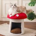 Mushroom Cat Bed , Chocolate Mat, with Removable and Washable Cushion Pillow