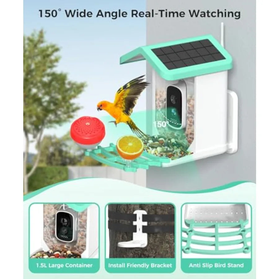 Bird Feeder with Camera 4K HD AI Birds Species Identification