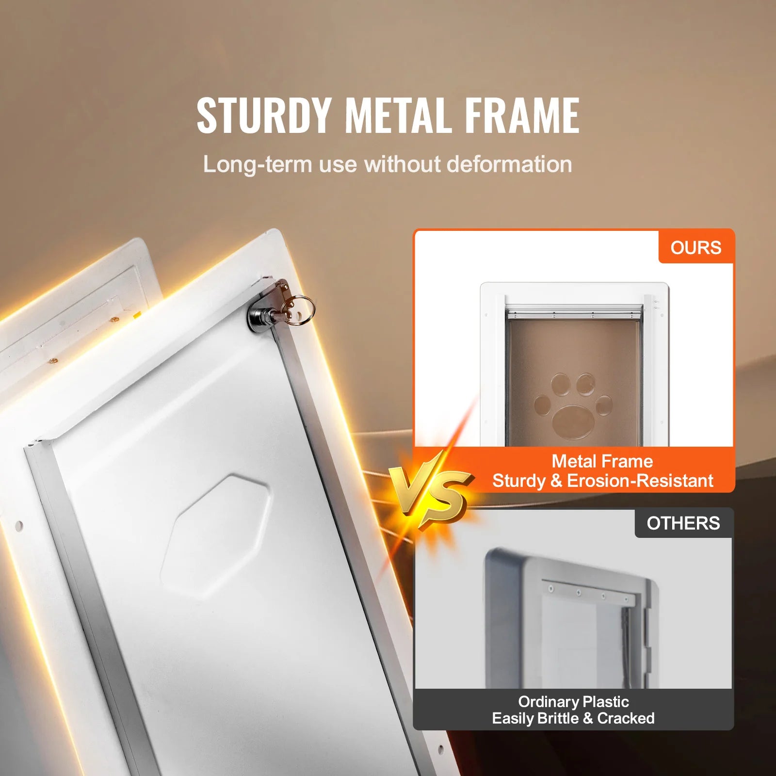 Metal Frame with Lock and 3-Flap System