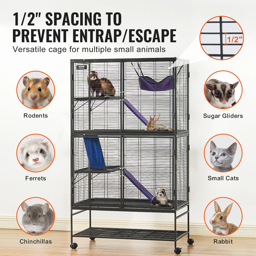Metal Cage 4-Tier  for Pet Rat Hamster Guinea Chinchilla