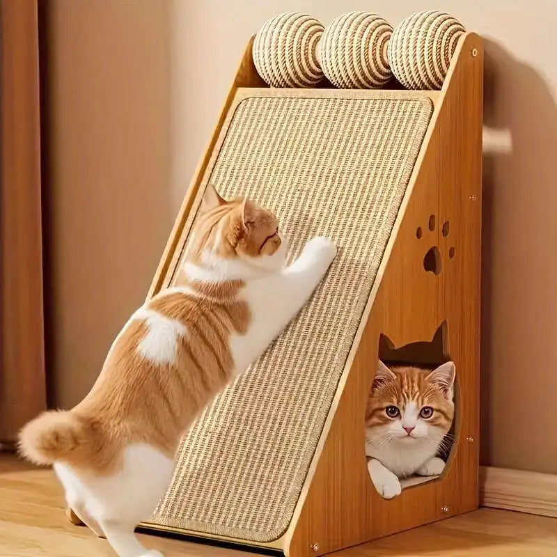 1pc Durable Hemp Rope Cat and Rabbit Scratching Board -Adhesive,