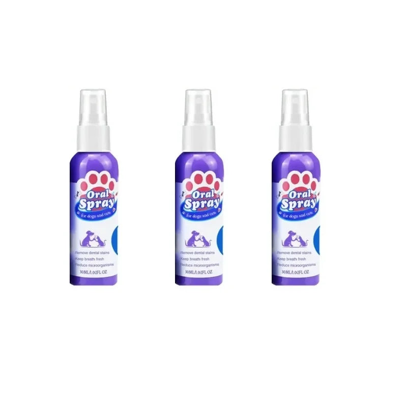 Pet Teeth Cleaning Spray ,Oral Care, Removes Tooth Stains.