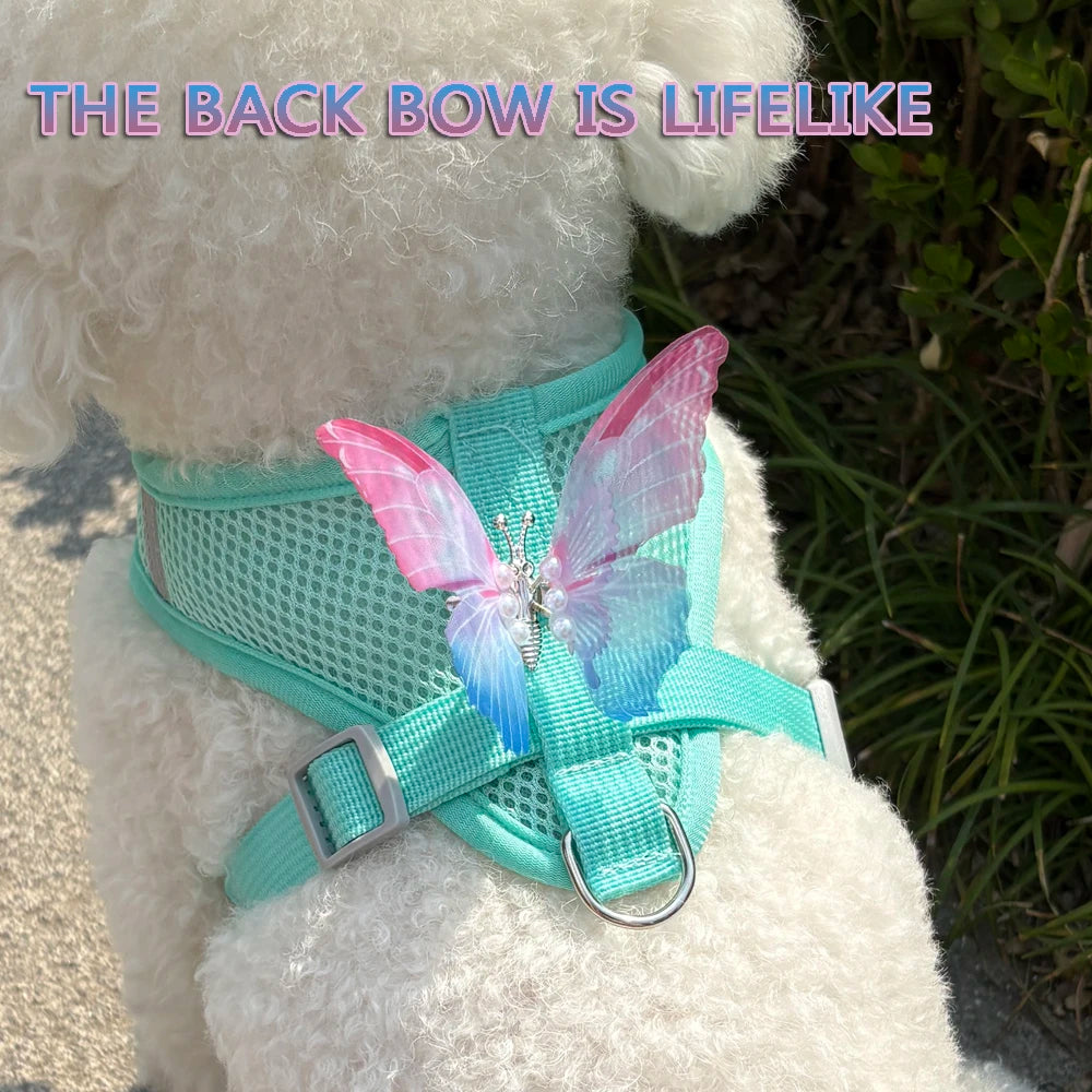 New Breathable Cute Cat or Dog Harness Leash Set,