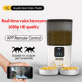 Double bowl smart automatic pet food dispenser