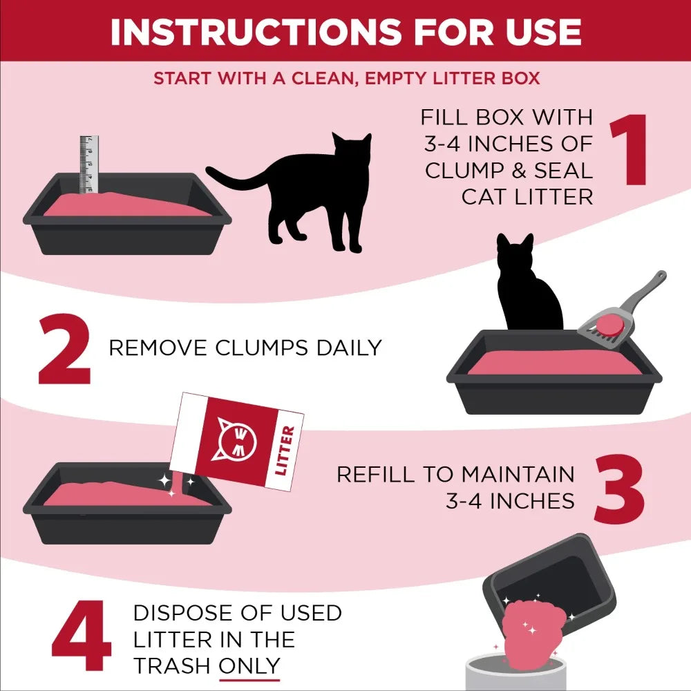 2 Pack Clumping Cat Litter Multi Cat 14 lb