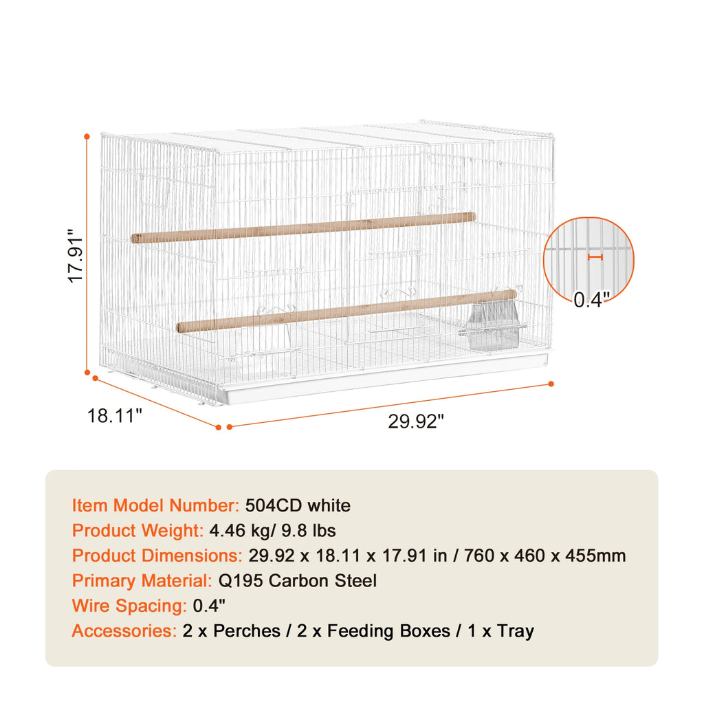 Small Animal Cage for Pet Travel
Handle and Perche
