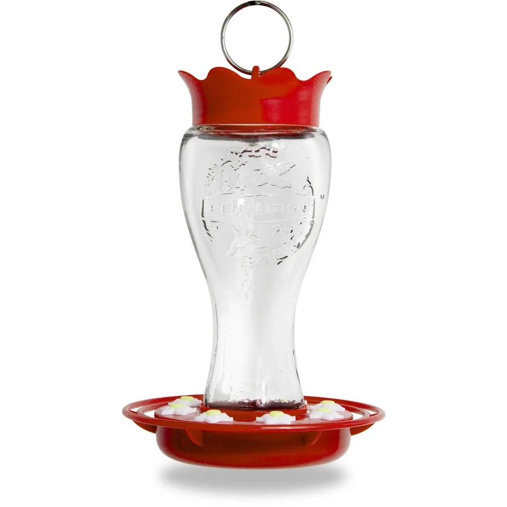 Glass Hummingbird Feeder Bee Resistant Ant Moat Easy Clean Dishwasher Safe