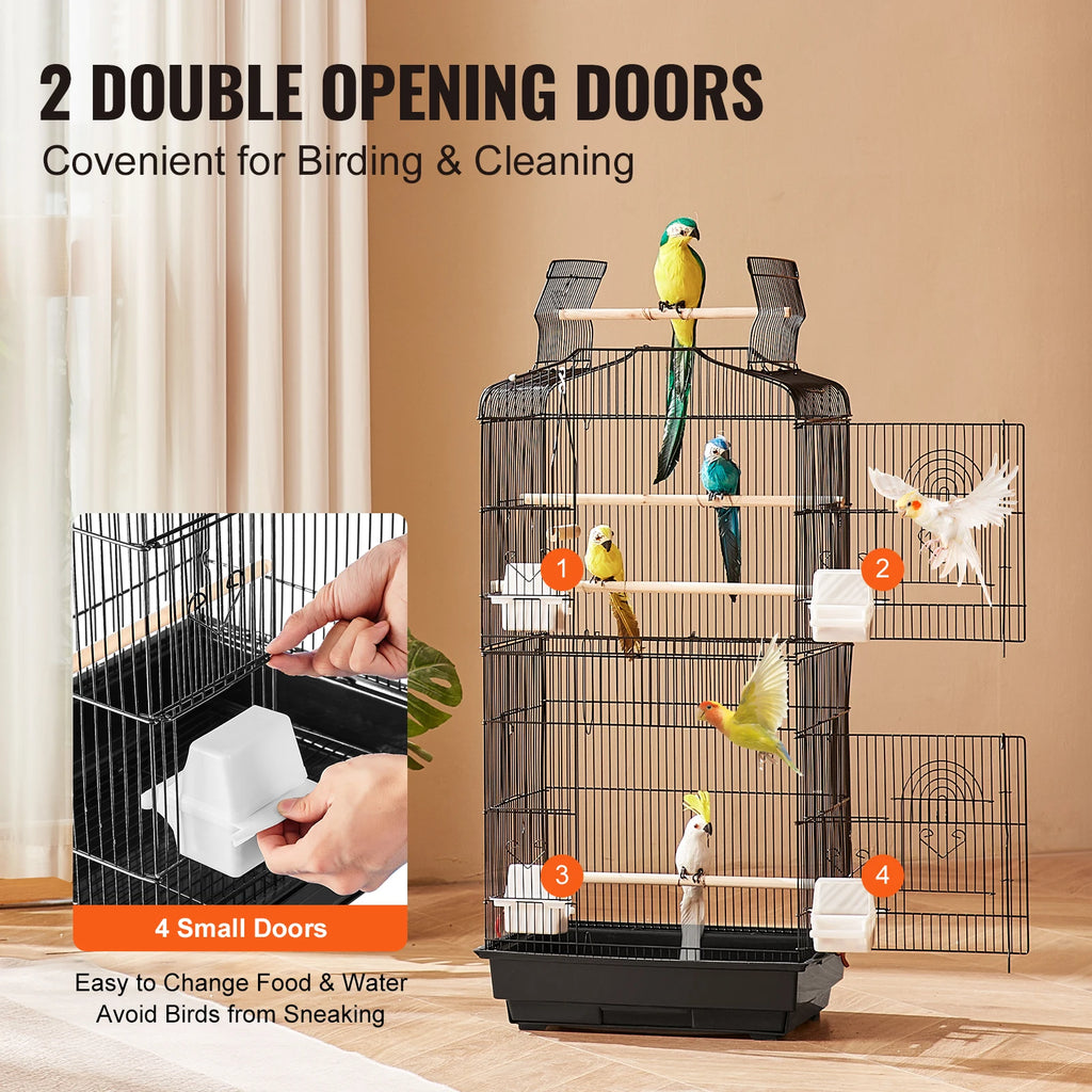 Hanging Open Top Parrot Cage