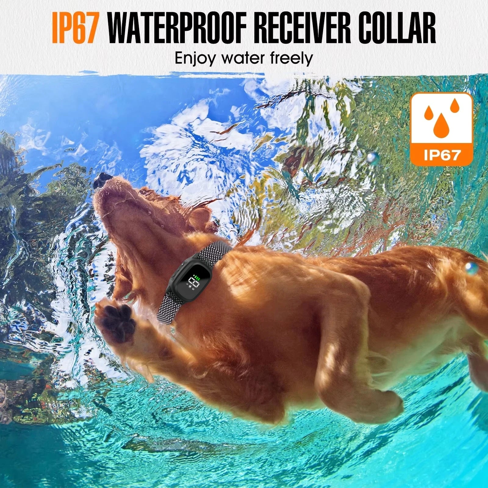 Waterproof, Rechargeable ,Vibration Anti-Bark Collar For Dogs