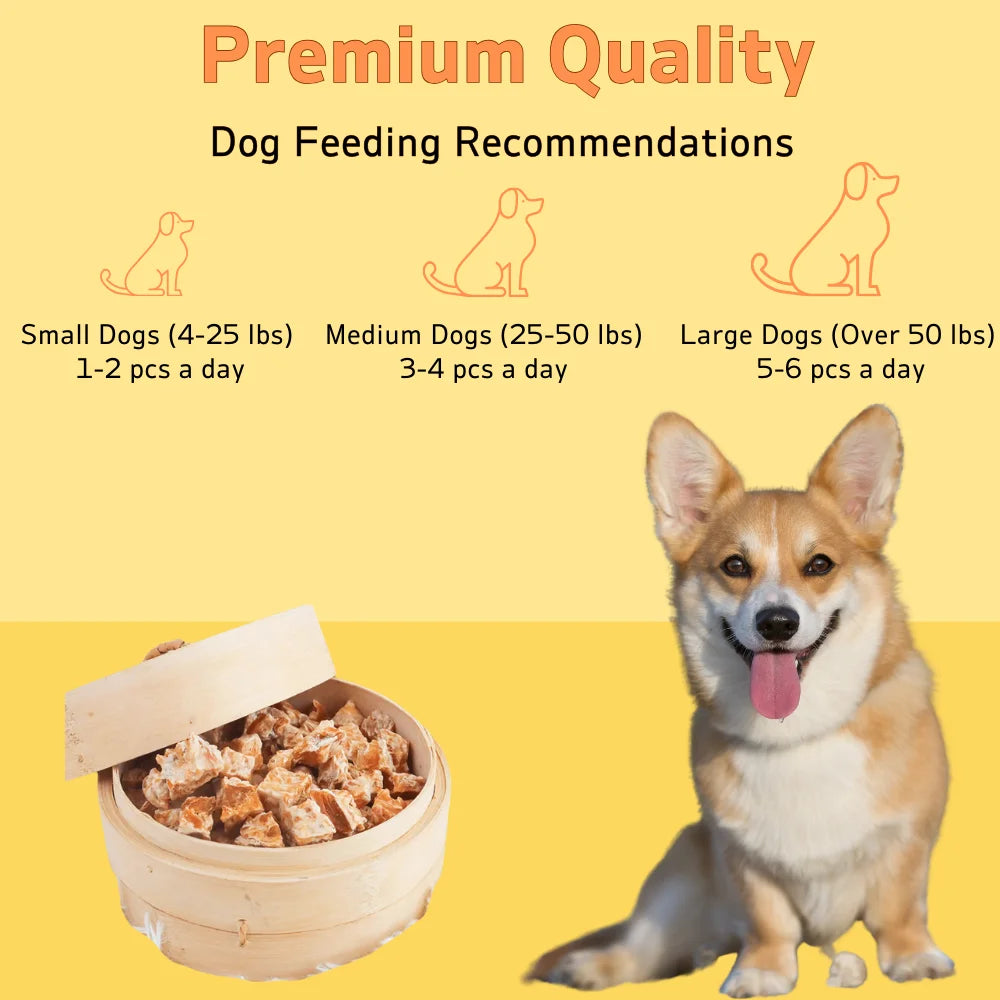 Snowflake Beef/Chicken Cubes/Slices, Chicken Salmon/Pumpkin Slices, All Natural Ingredients,