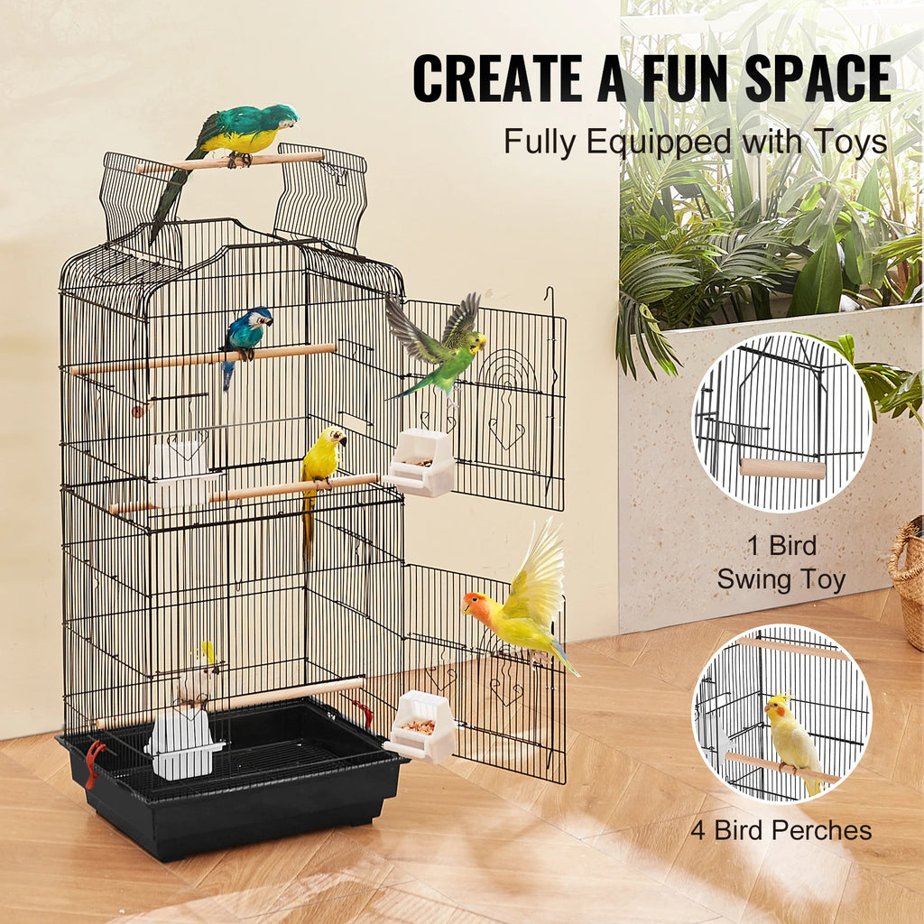 Hanging Open Top Parrot Cage