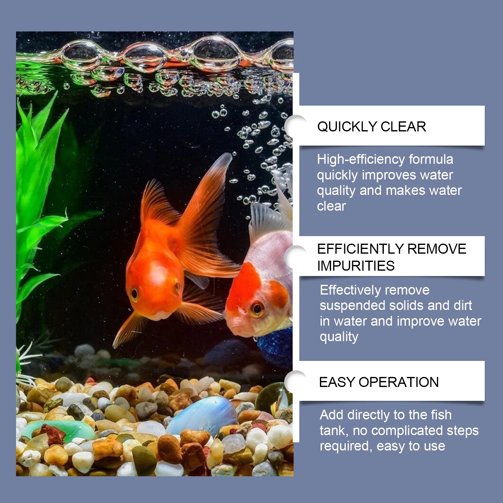 Fish Tank Water Clarifier Aquarium Water, Tank Decontamination Cleaner