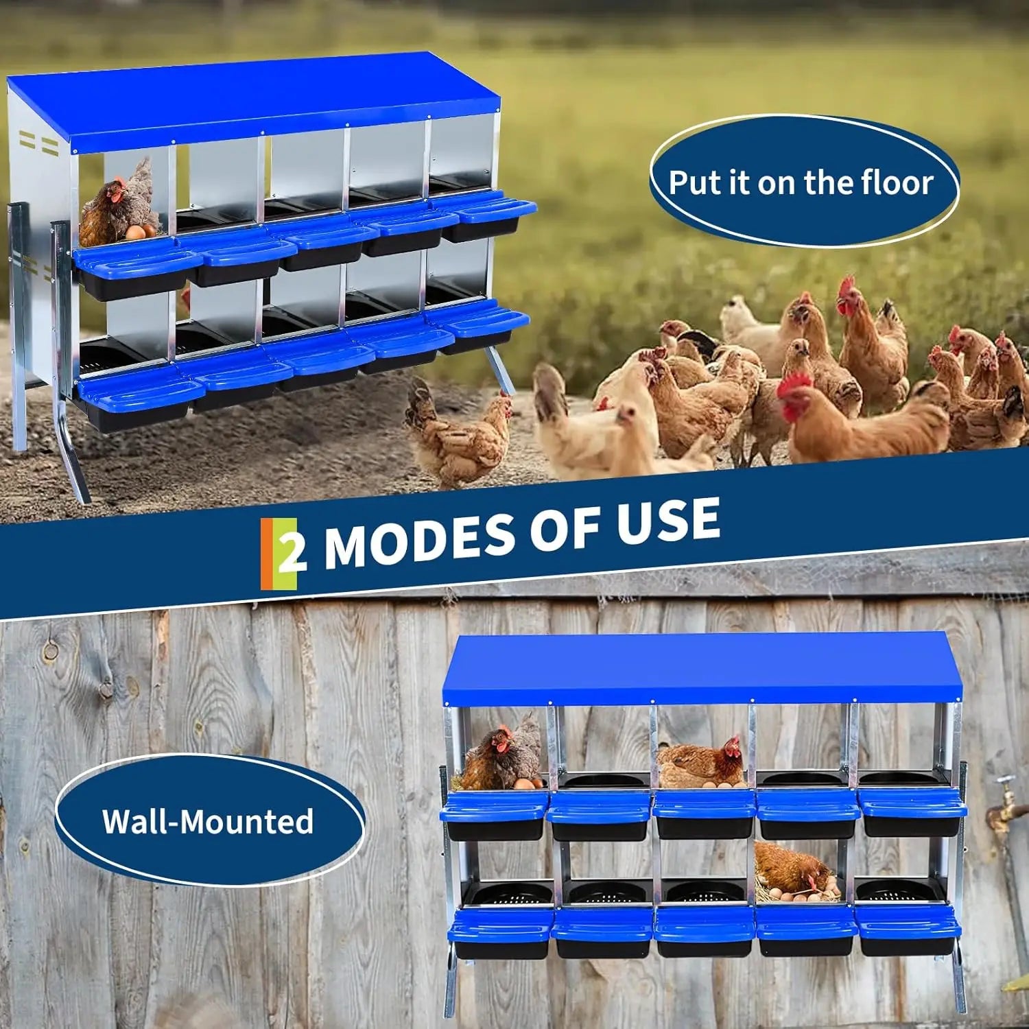 Heavy Duty Metal Roll Away Nesting Box