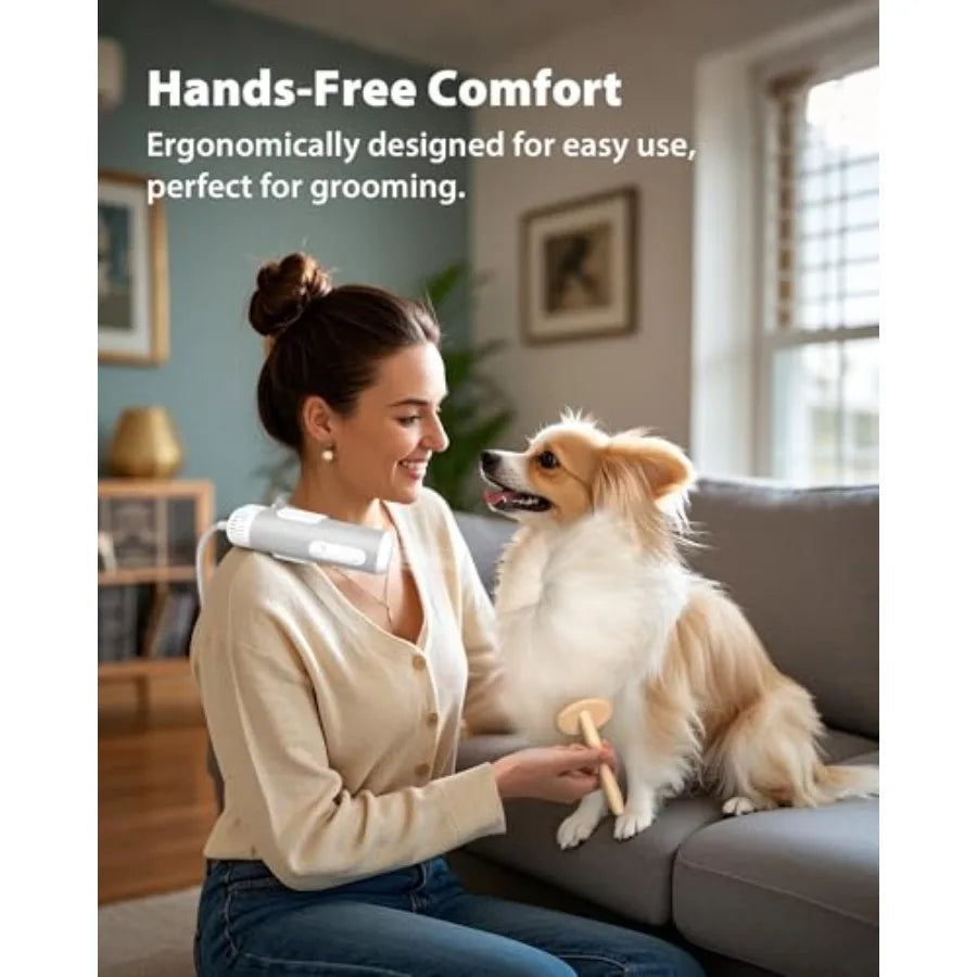 Hands Free Dog Dryer Powerful Neck Dryer for Pet Grooming