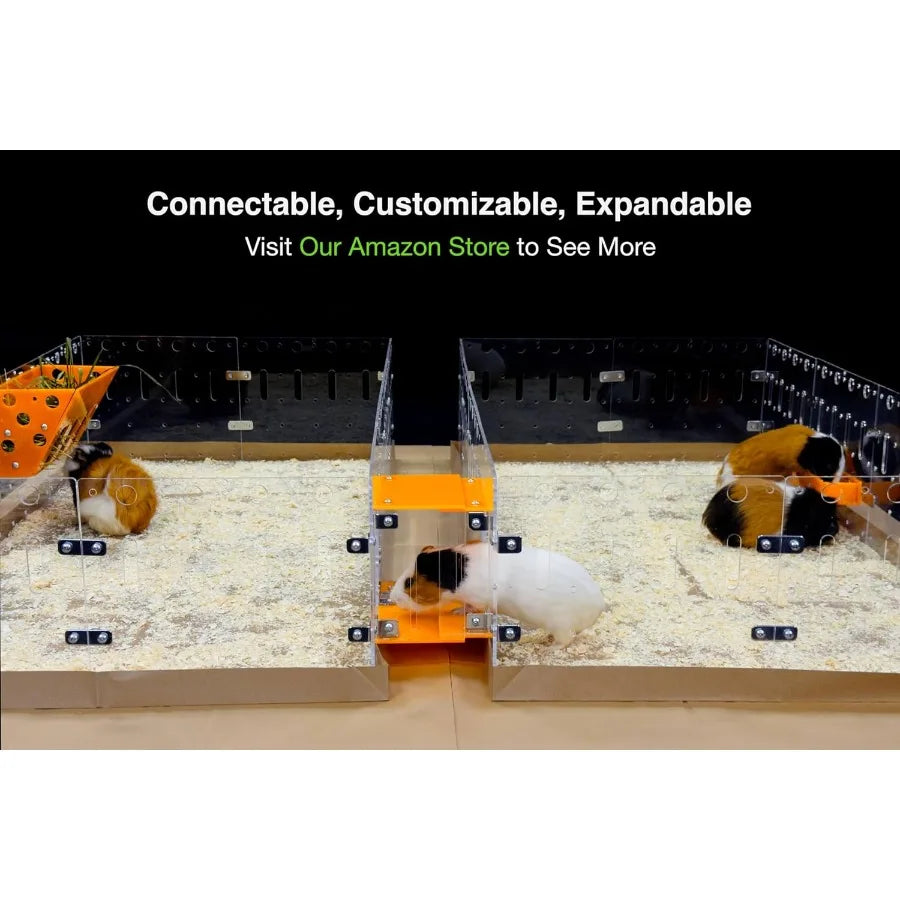 Large 4x2ft Open Acrylic Cage for Guinea Pigs Bunnies Quails Hedgehogs
