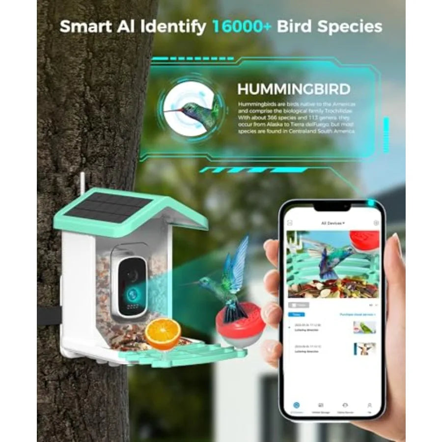 Bird Feeder with Camera 4K HD AI Birds Species Identification