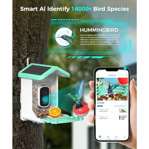 Bird Feeder with Camera 4K HD AI Birds Species Identification