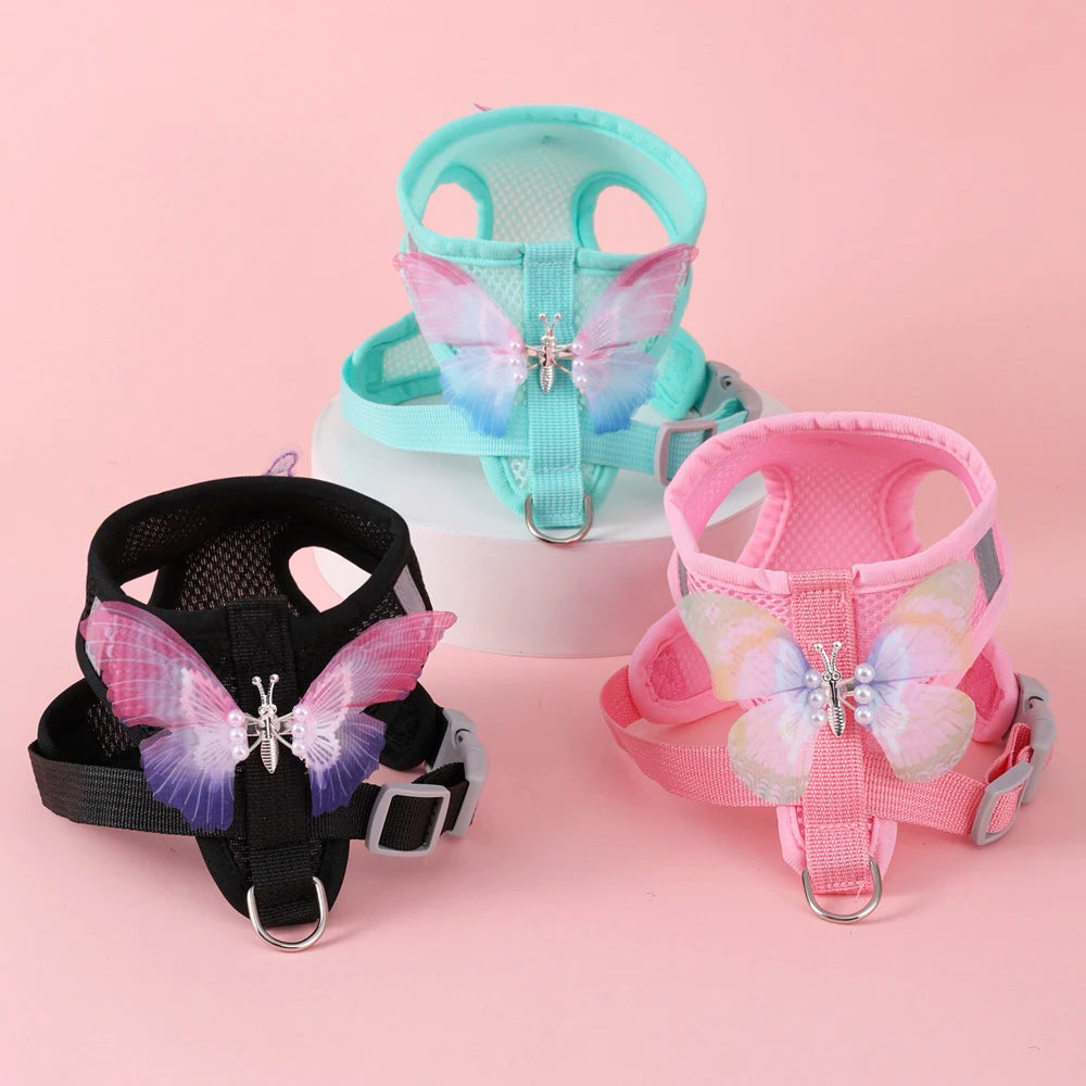 New Breathable Cute Cat or Dog Harness Leash Set,