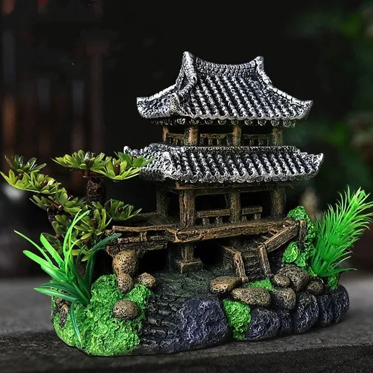 Fish Tank Ornamental Landscape Resine Ornament